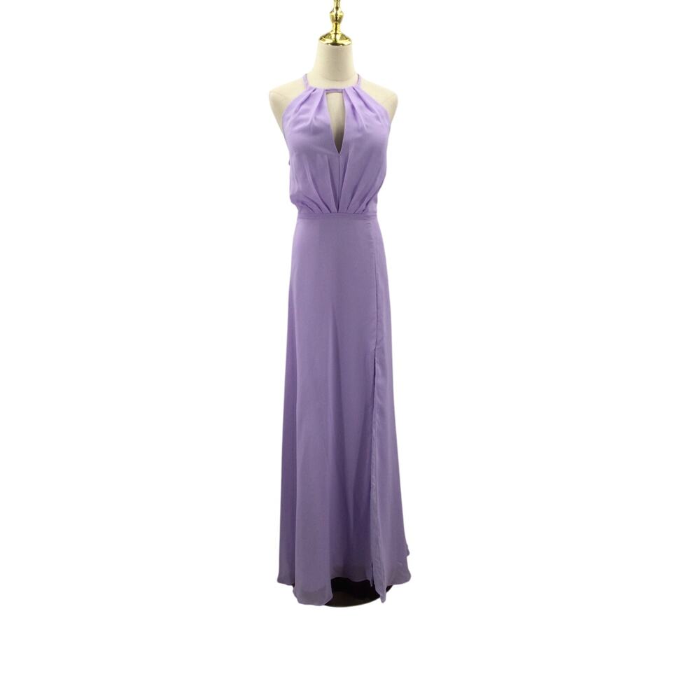 AW BRIDAL 14 1X plus lilac wedding cocktail formal party maxi dress NEW b125